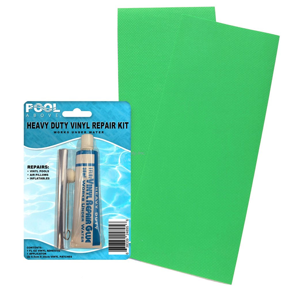 Pool above Heavy Duty Vinyl Repair Patch Kit for Inflatables Boat Raft Kayak Air Beds