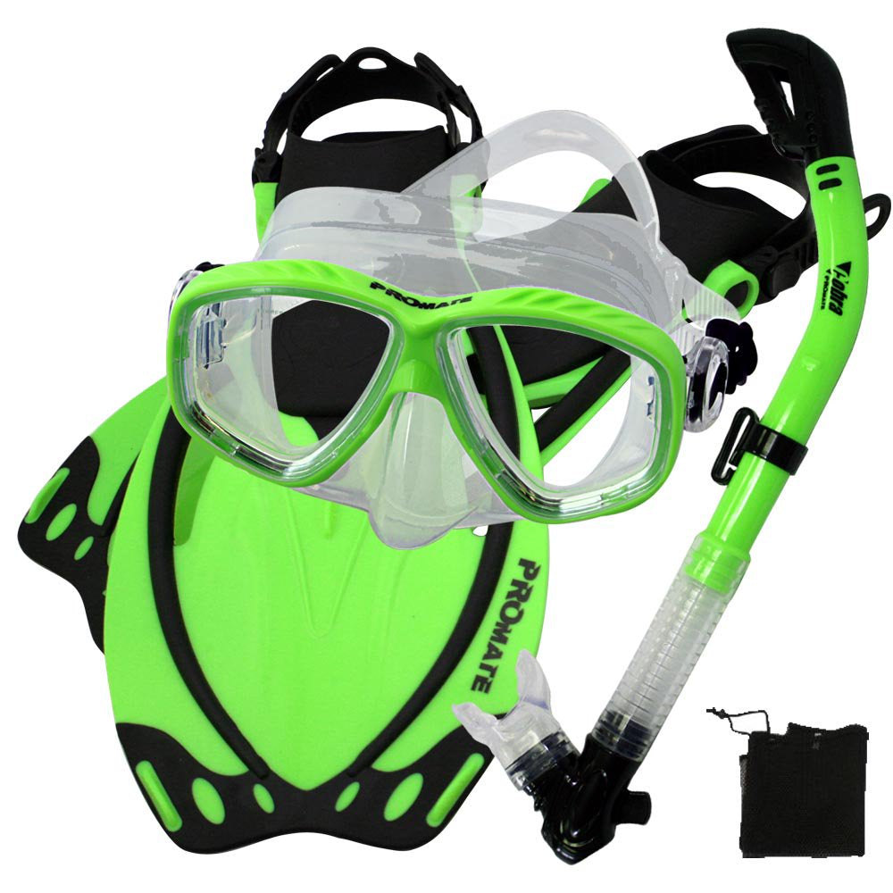 Snorkel Fins Mask Set for Snorkeling Scuba Diving, AB-SM