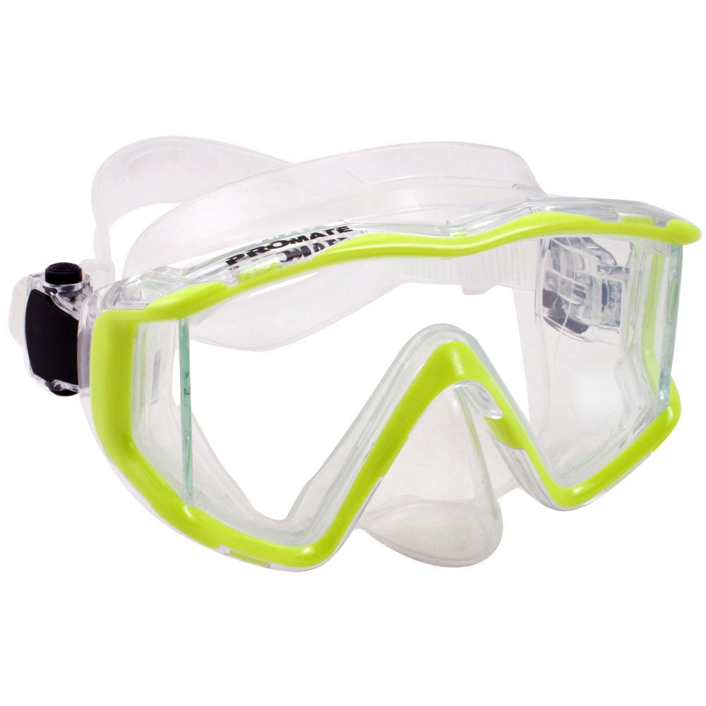 Promate Snorkel Mask Sideview Windows Snorkel Mask, Black