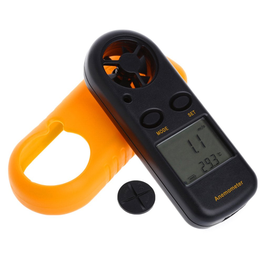 Heroneo GM816 Mini Digital Anemometer Wind Speed Temperature Tester for W/Lcd Backlight
