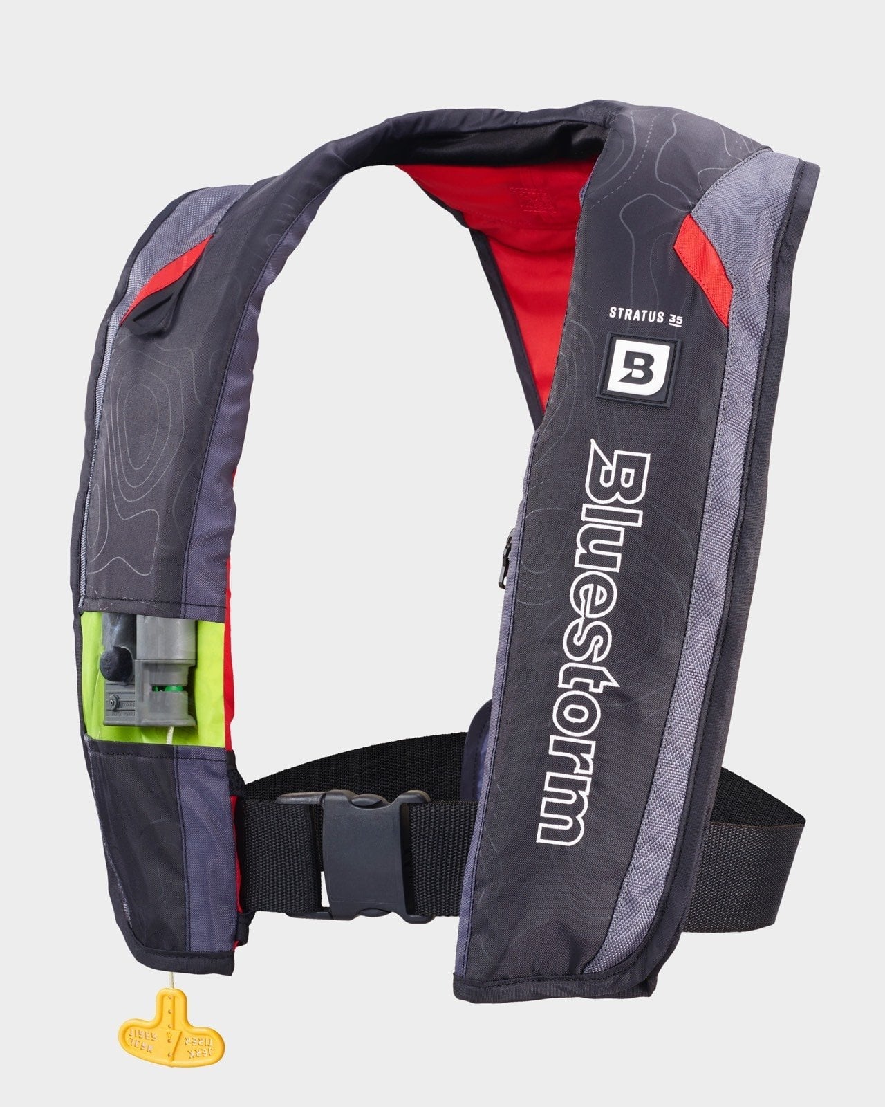 Bluestorm Gear Stratus 35 Automatic/Manual Inflatable PFD Life Jacket for Adults | US Coast Guard Approved (Nitro Red)