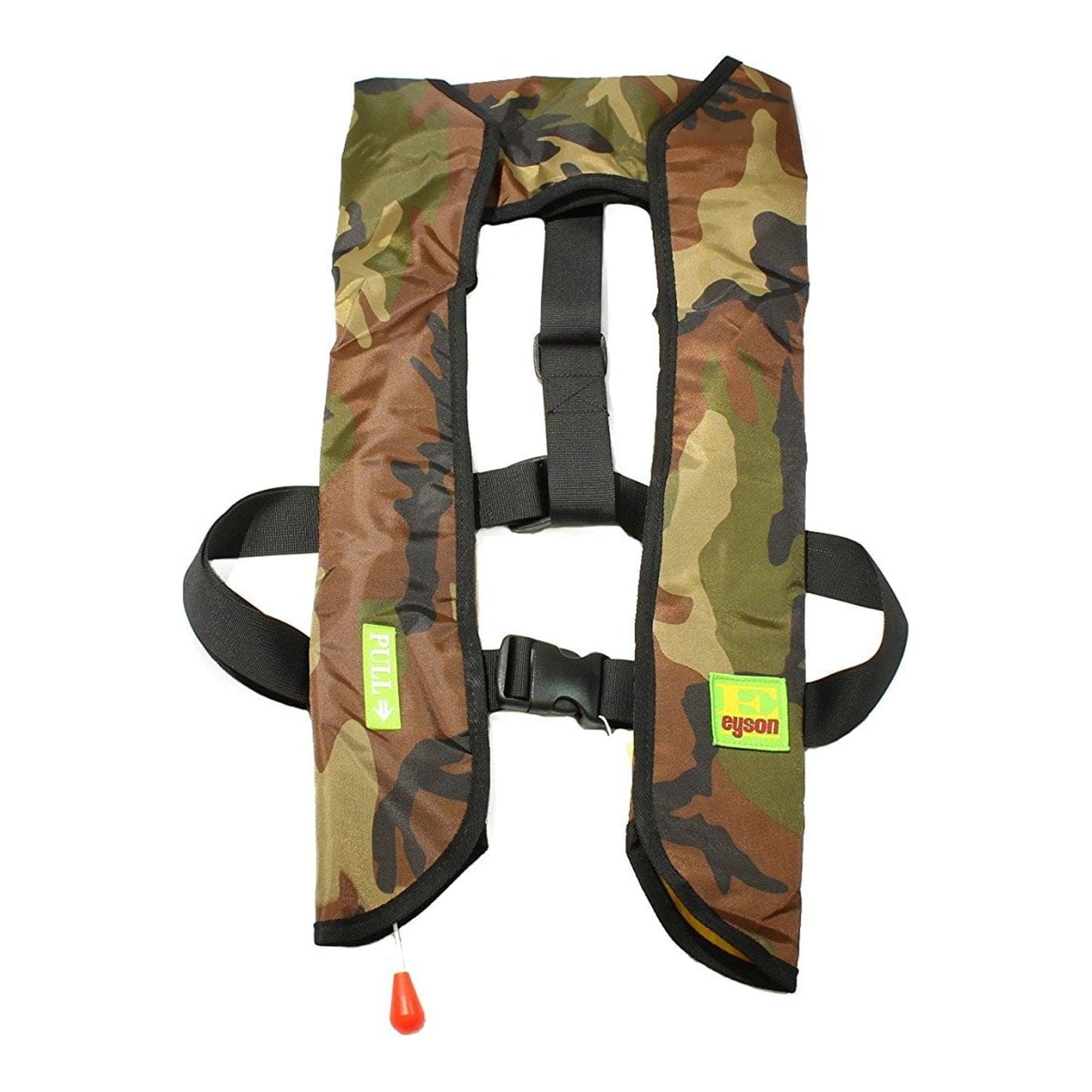 Lifesaving Pro? Premium 33G Auto, Manual Inflatable PFD Survival Buoyancy Life Jacket and Vest - Green Camo
