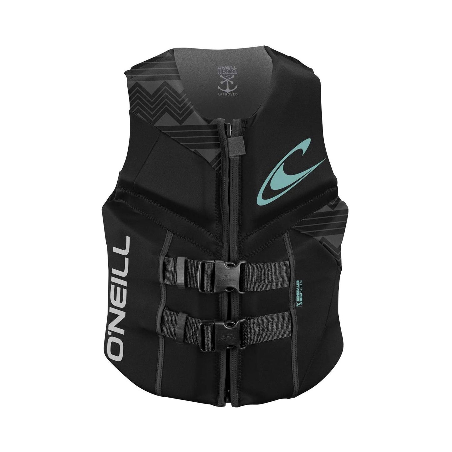 O'Neill Women's Reactor USCG Wakeboarding & Waterskiing Vest, Size 4, Black