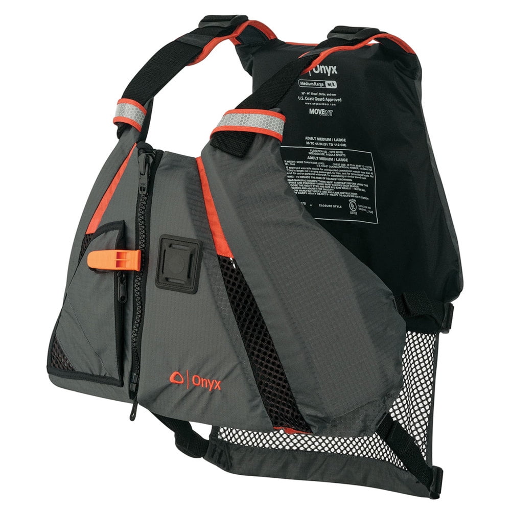 Onyx 122200-200-040-14 MoveVent Dynamic Vest - Medium/Large (36'-44' Chest), Orange/Gray