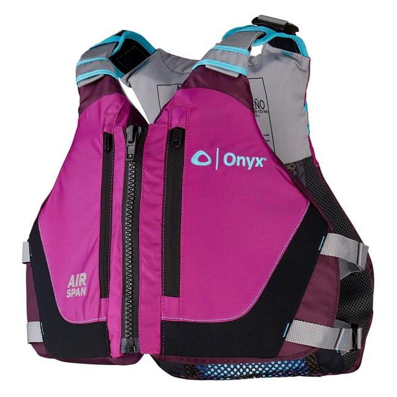 Onyx Outdoor 60004023 Air Span Breeze Paddling Kayak Vest, Purple - Medium & Large