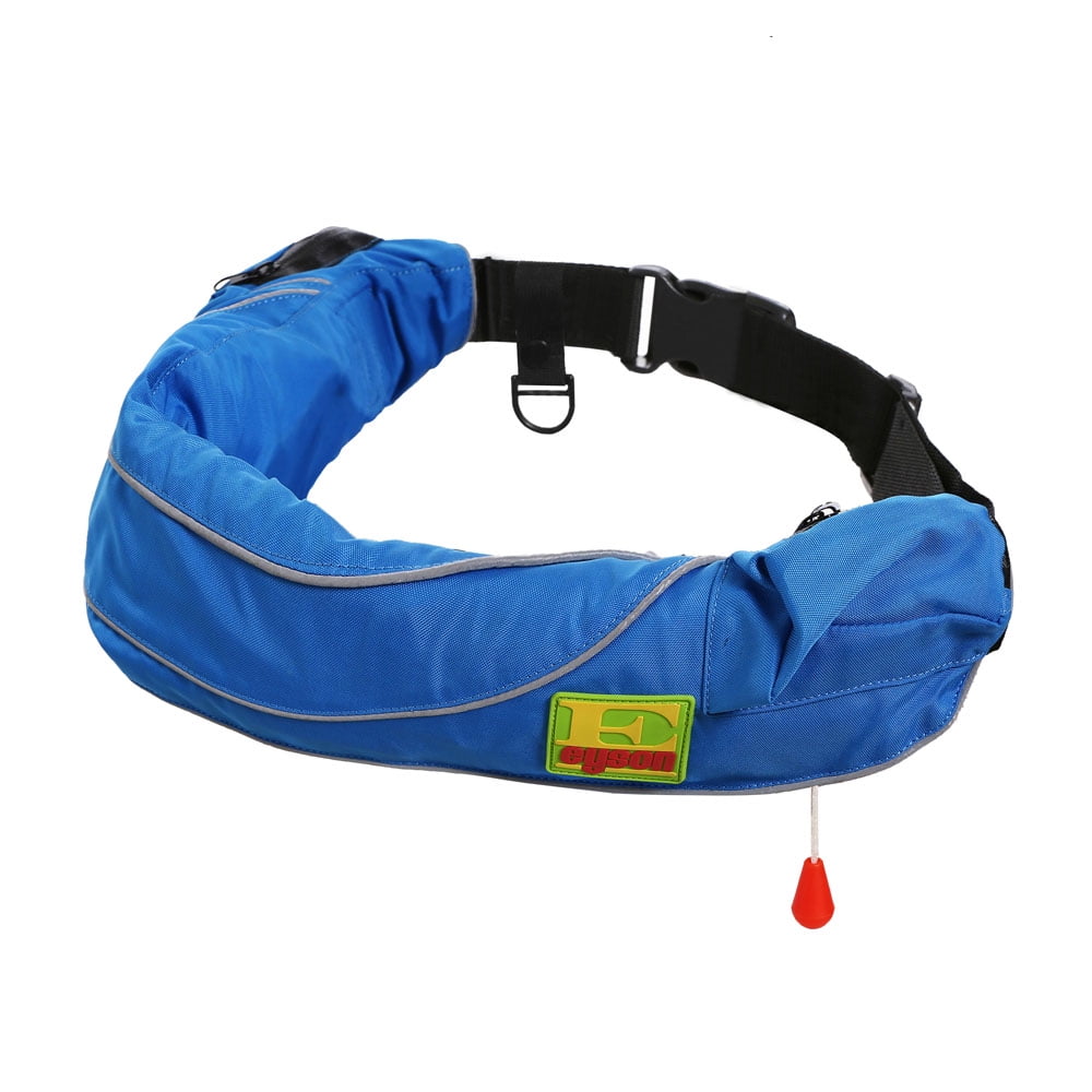 Premium Manual Inflatable Belt Pack PFD Waist Inflate Life Jacket Lifejacket Vest SUP Survival Aid Lifesaving PFD Classic NEW Blue Color ¡