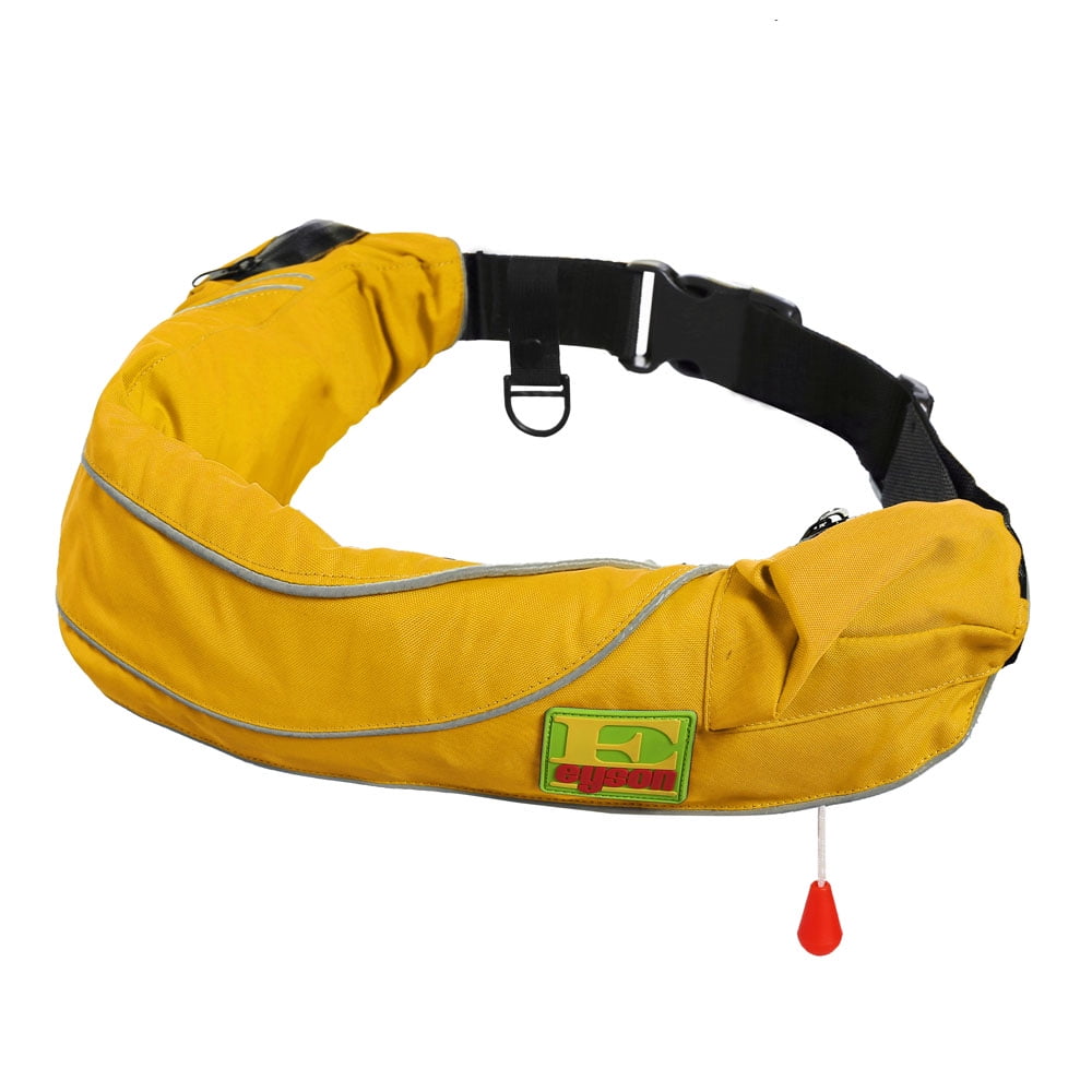 Premium Manual Inflatable Belt Pack PFD Waist Inflate Life Jacket Lifejacket Vest SUP Survival Aid Lifesaving PFD Classic NEW Yellow Color ¡