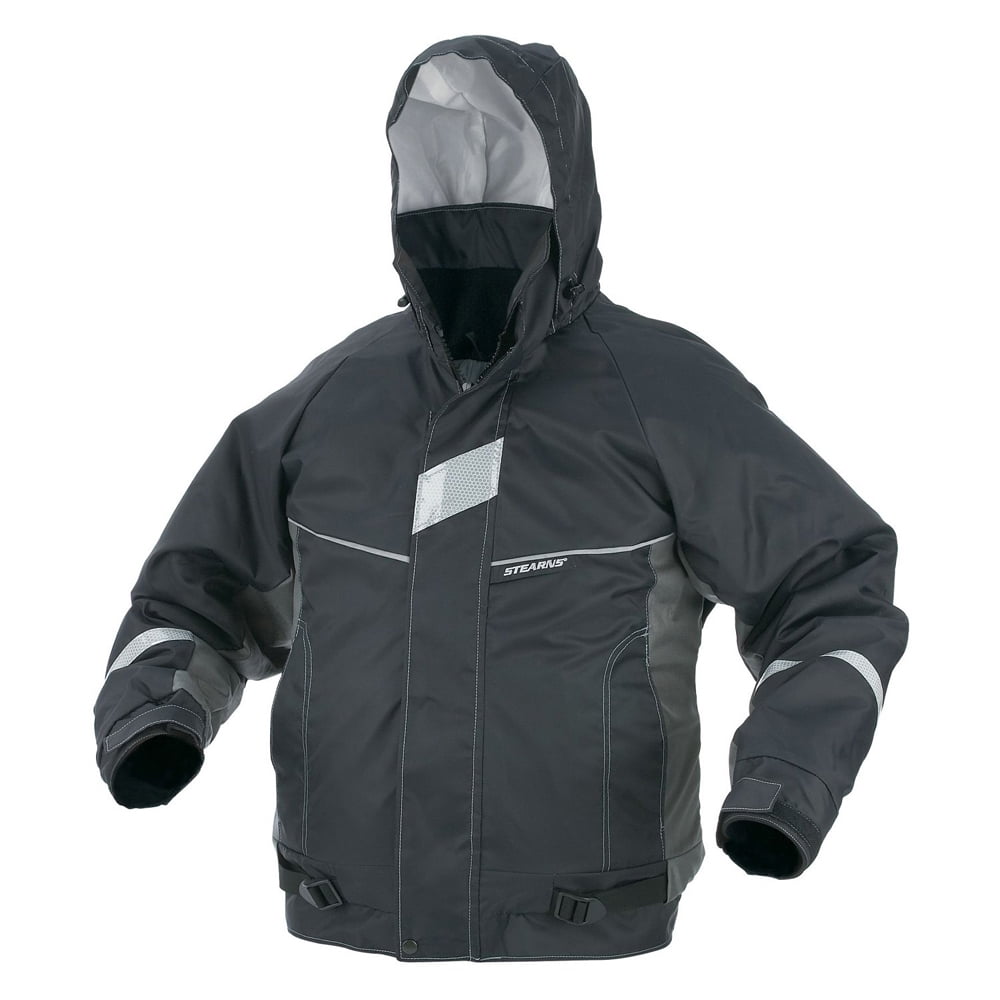 Stearns Flotation Boating Jacket with Front Zipper, Medium, Black
