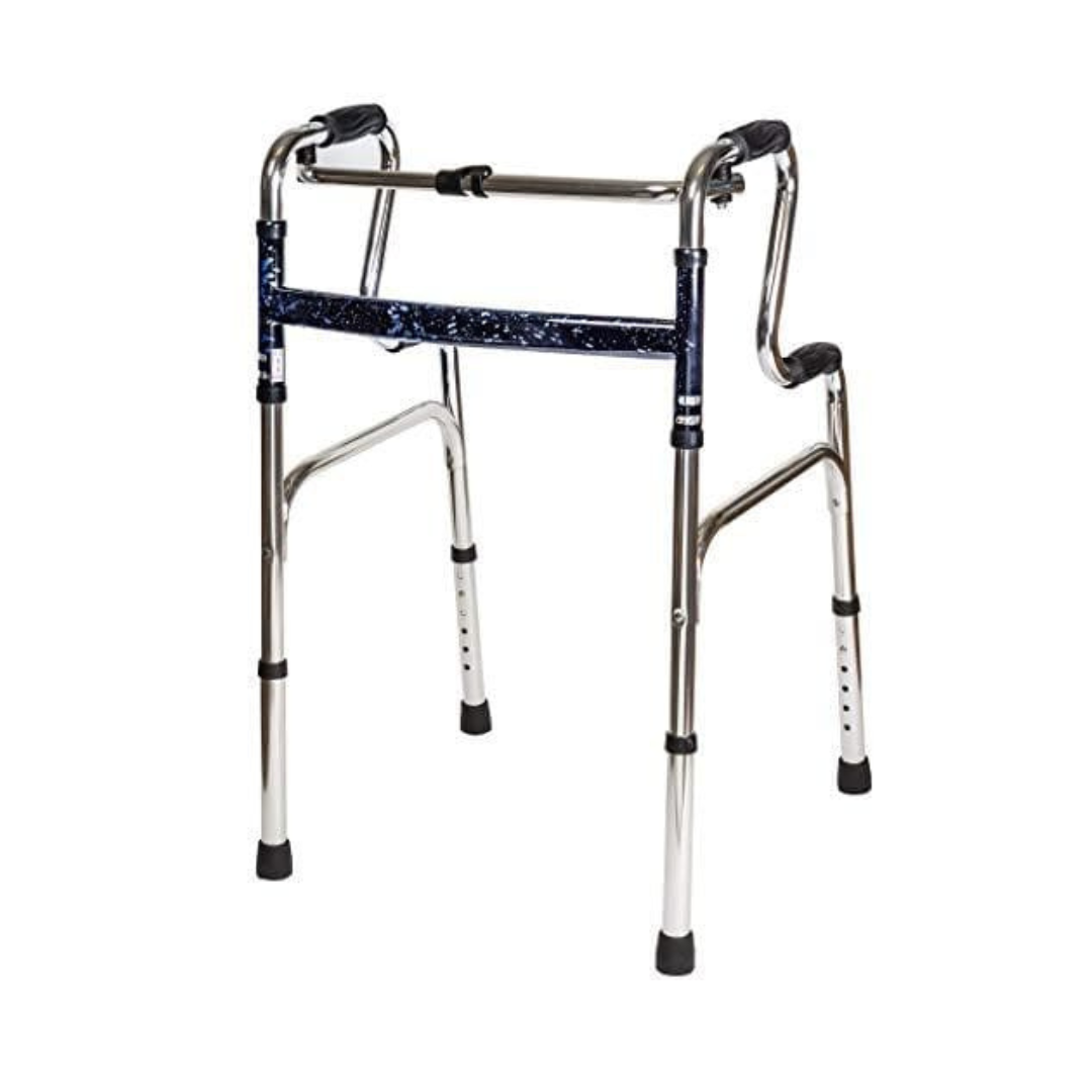 Carex Sturdy Uplift Adjustable Folding Walker with Stand Assist Design