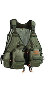BASSDASH Fly Fishing Vest Multi Pocket Waistcoat Adjustable Size Gifts for Men Women