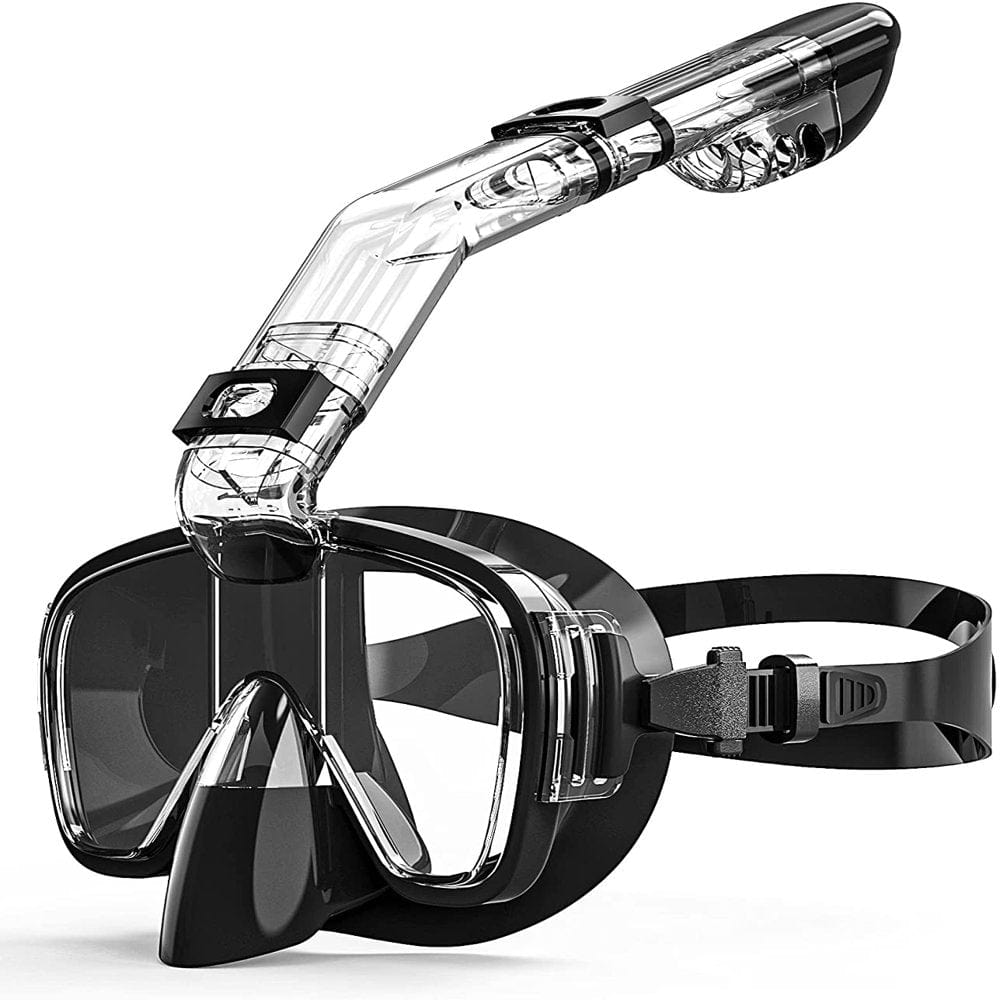 AKASO Snorkel Mask Broad View Scuba Mask Anti-Fog Anti-Leak with Camera Mount Diving Mask Snorkeling Mask, for Adults and Young A1