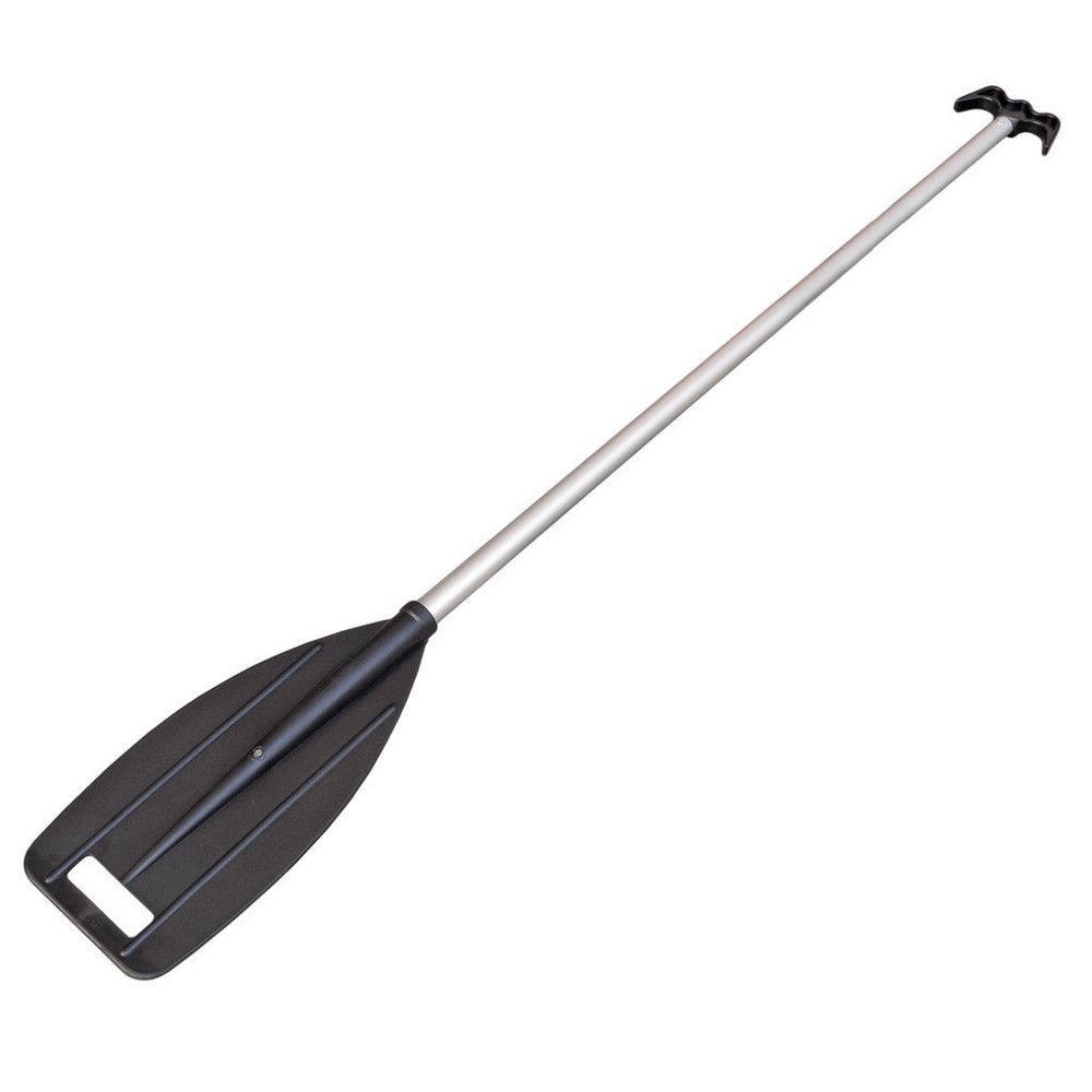 Pactrade Marine Boat Kayak Raft Paddle & Hook 4 Ft Anodized Aluminum Shaft Black Plastic Blade