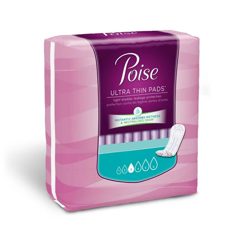 Poise 19568 Pads Ultra With Side Shields Case of 84