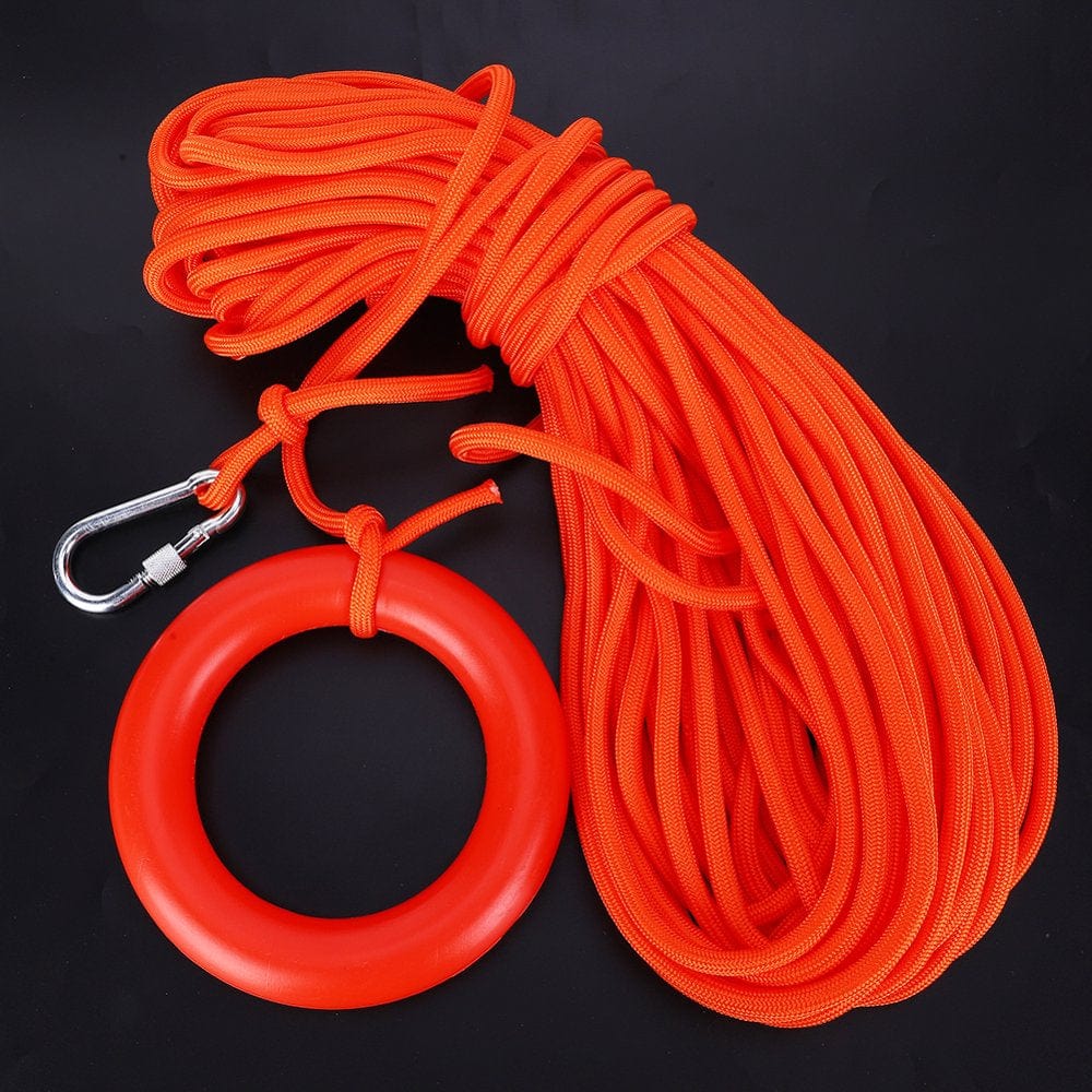 LHCER Rope,Floating Lifesaving Rope,8Mm Nylon Floating Lifesaving Wire Snorkeling Safety Rope Boat Diving Swimming Lifeguard Line with Buoyant Loop