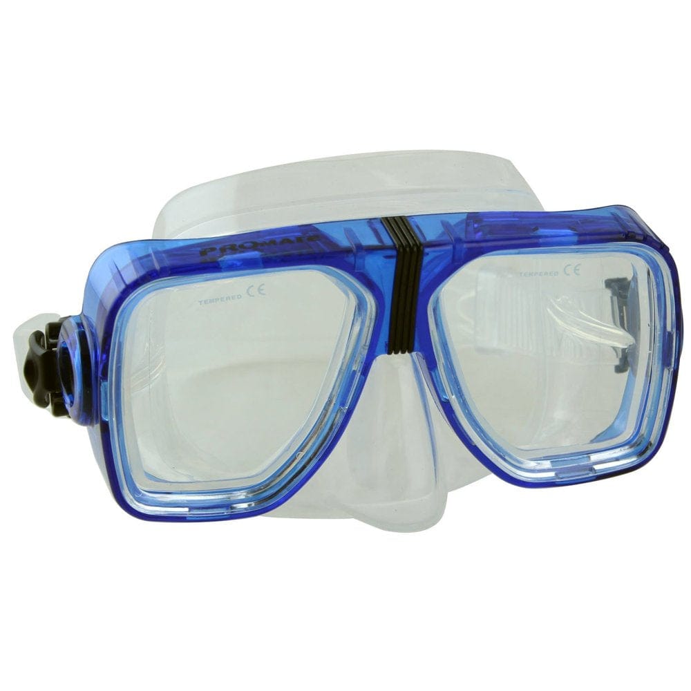 Promate Scope Prescription Dive Mask for Scuba Diving and Snorkeling|Blue-6.0
