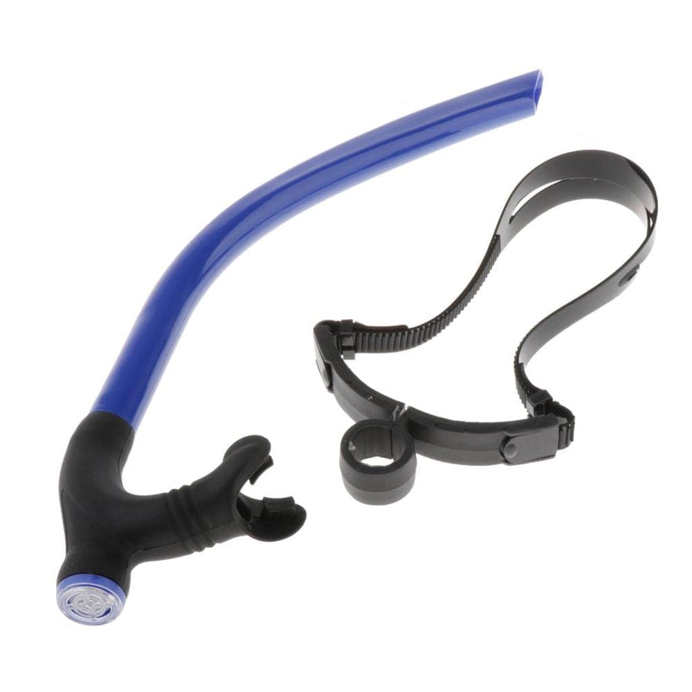 Swim Snorkel for Swimming Snorkeling Diving, Air Breathing Tube,Purge Blue
