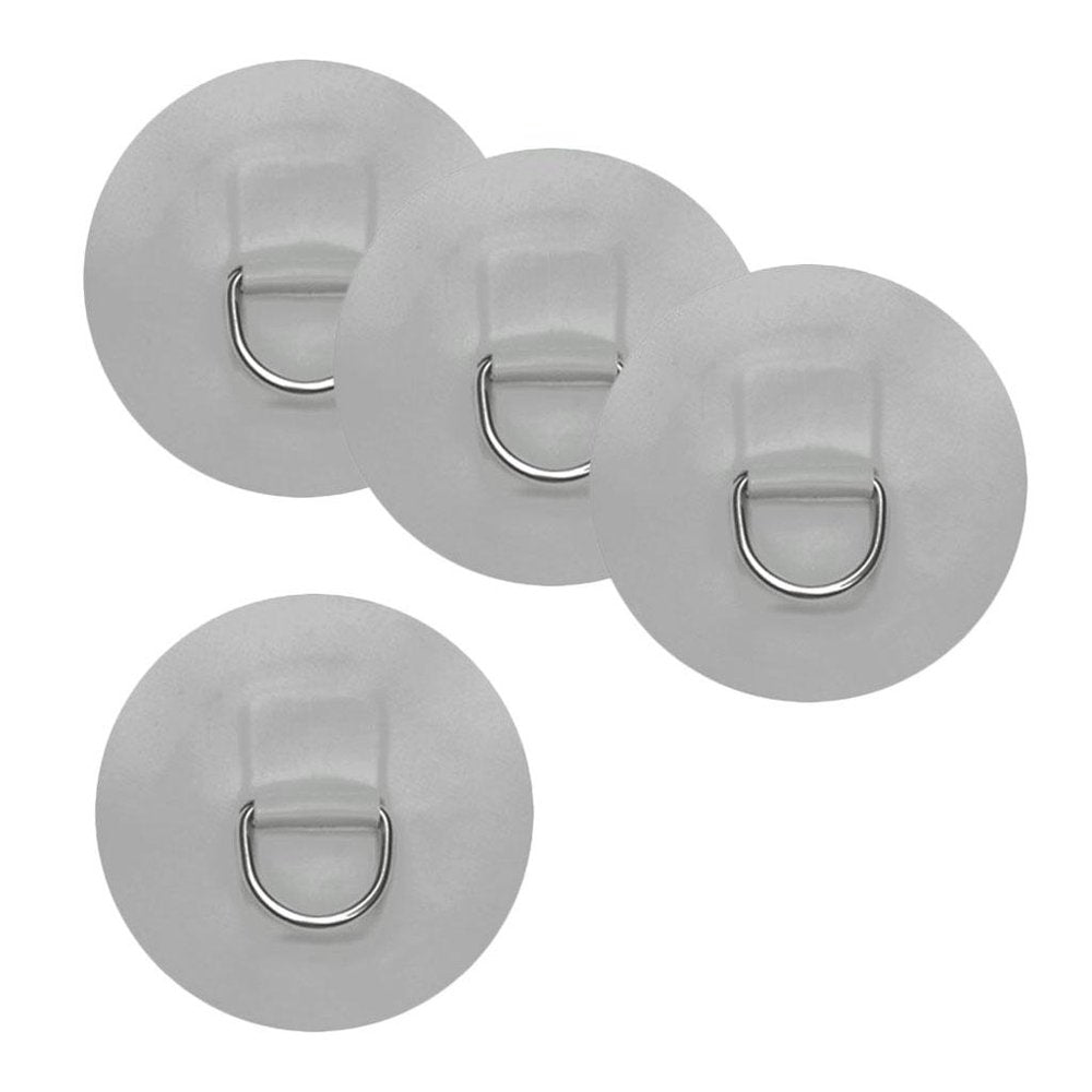 4X Replacement Kayak D- Pad Patch for Inflatable Boat Raft Canoe - Black, 110Mm