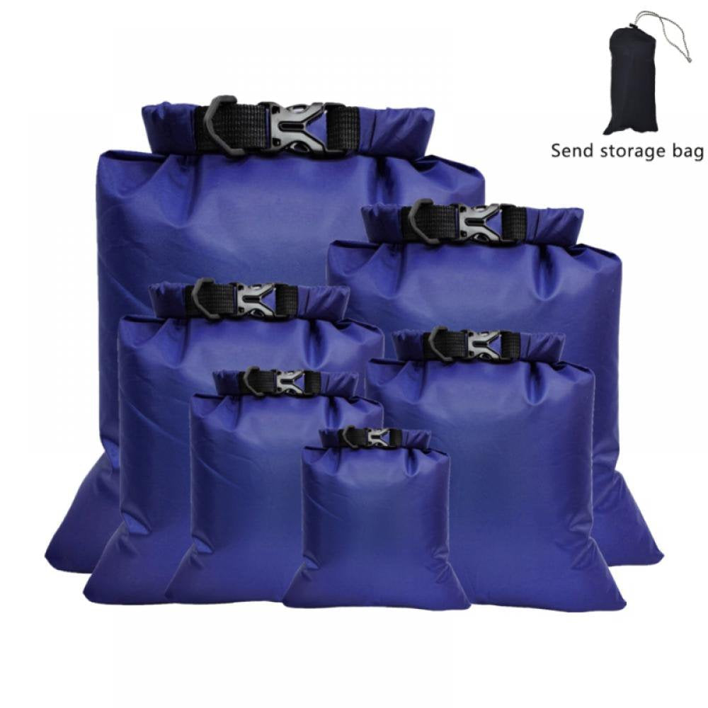 6 Pack Waterproof Dry Sacks, Lightweight Outdoor Dry Bags Ultimate Dry Bags for Kayaking Rafting Boating Camping (1.5L, 2.5L, 3L, 3.5L, 5L, 8L)