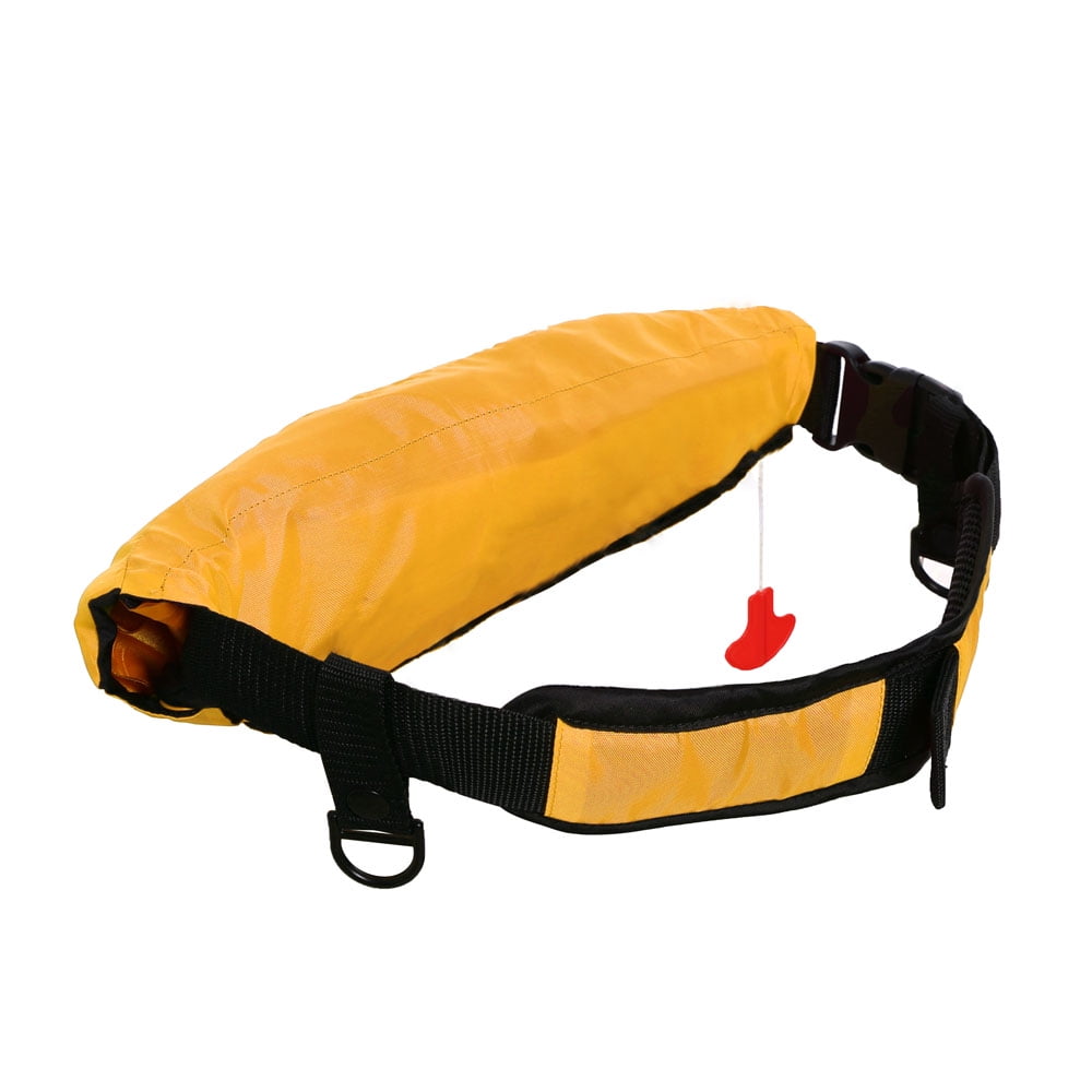 Top Safety Belt Pack Life Jacket with Pocket - Auto Inflatable Waist Pack Lifejacket Life Vest PFD for Boating Fishing Kayaking Canoeing Sailing Surfing Paddle Board SUP Light Weight Adjustable Size