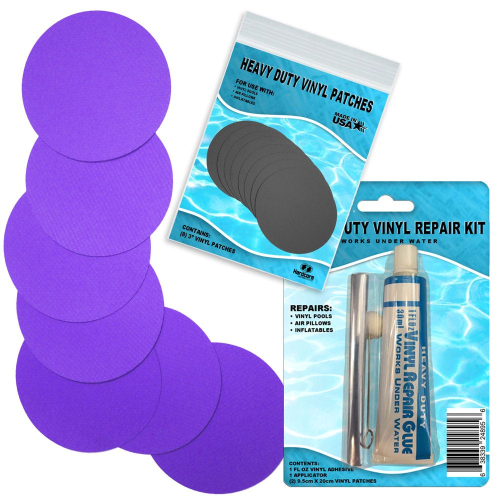 Heavy Duty Burgundy Vinyl Patch Glue Kit for Boats Pools Air Bed