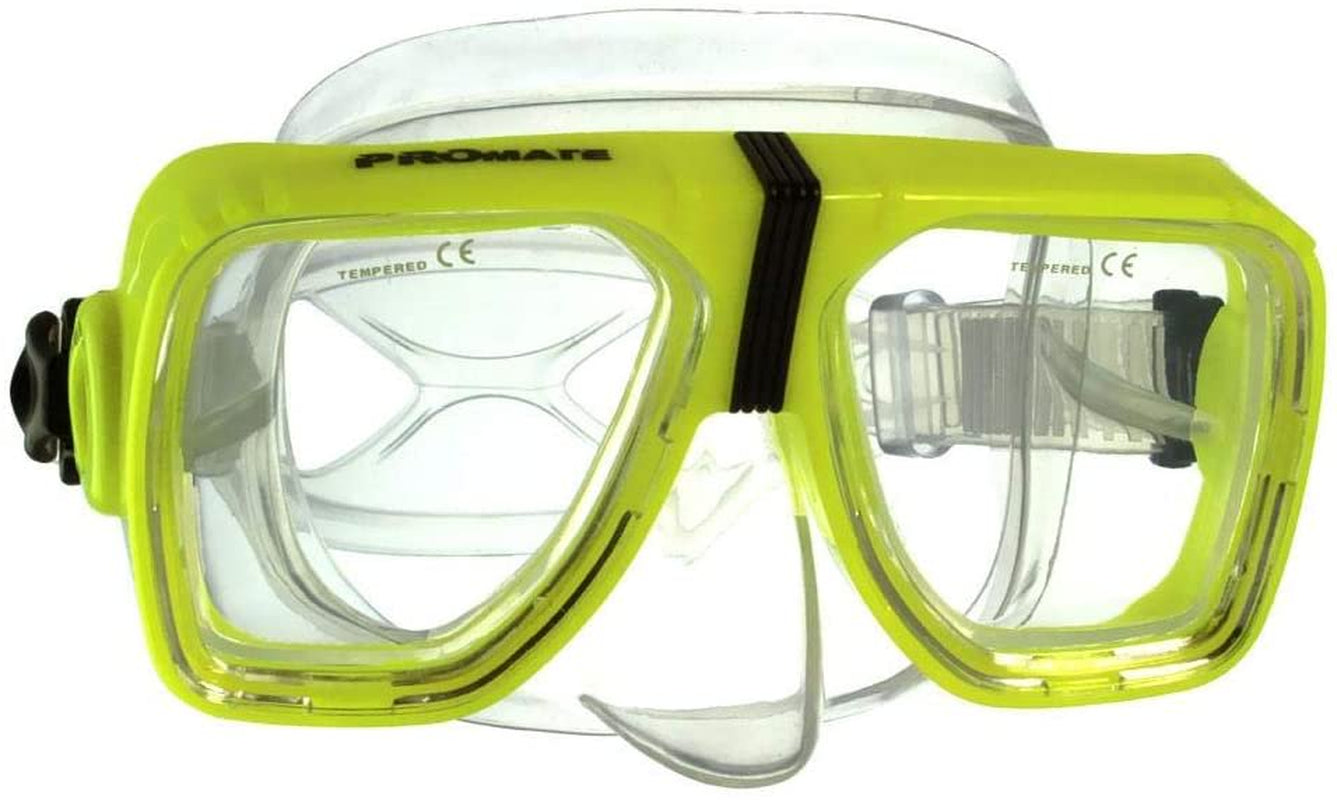 Promate Scope Prescription Scuba Diving Snorkeling Mask with Progressive Gauge Reader| AB| BI+4.0