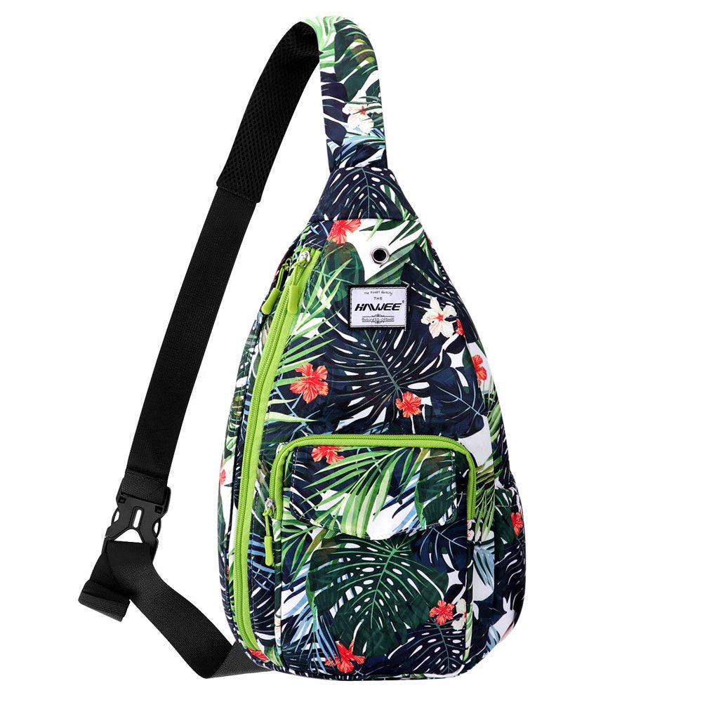 HAWEE Women’S Crossbody Backpack Purse for Travel Sling Bag with Earphone Hole, Black