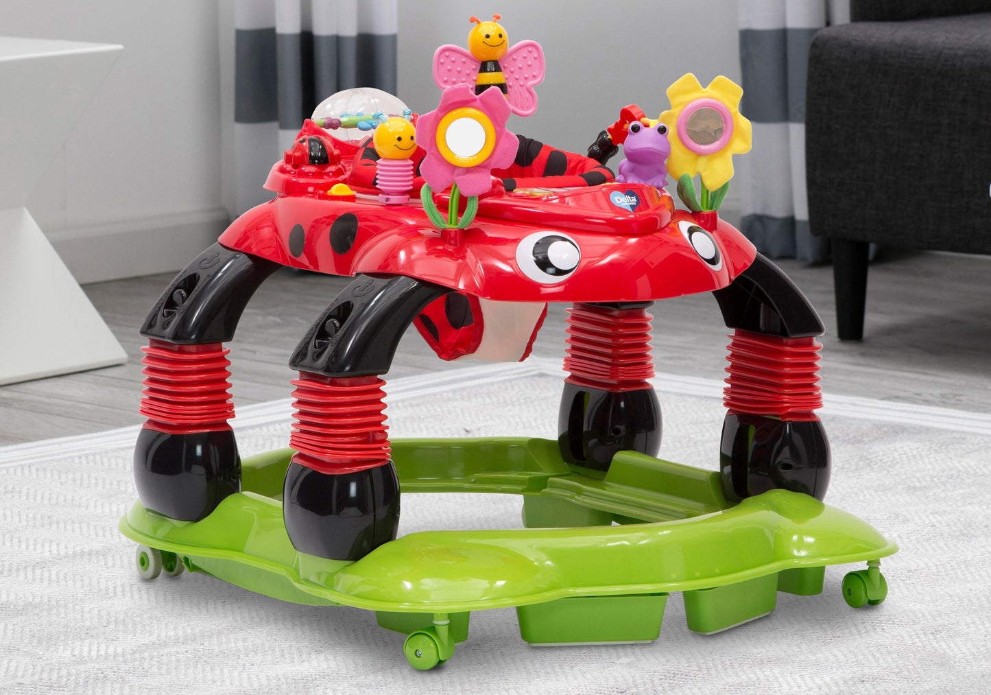 Delta Children Sadie the Ladybug (559) Lil’ Play Station 4-in-1 Activity Walker Hangtag View