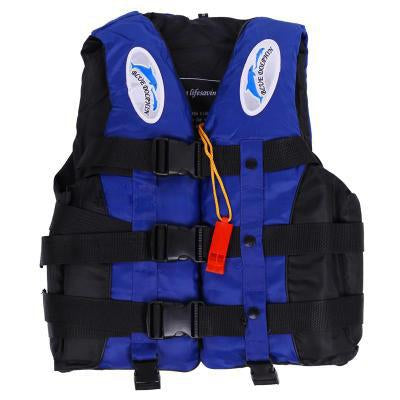 Adult Flotation Vest With Refelctive Strips Whistle 3 Colors 6 Sizes