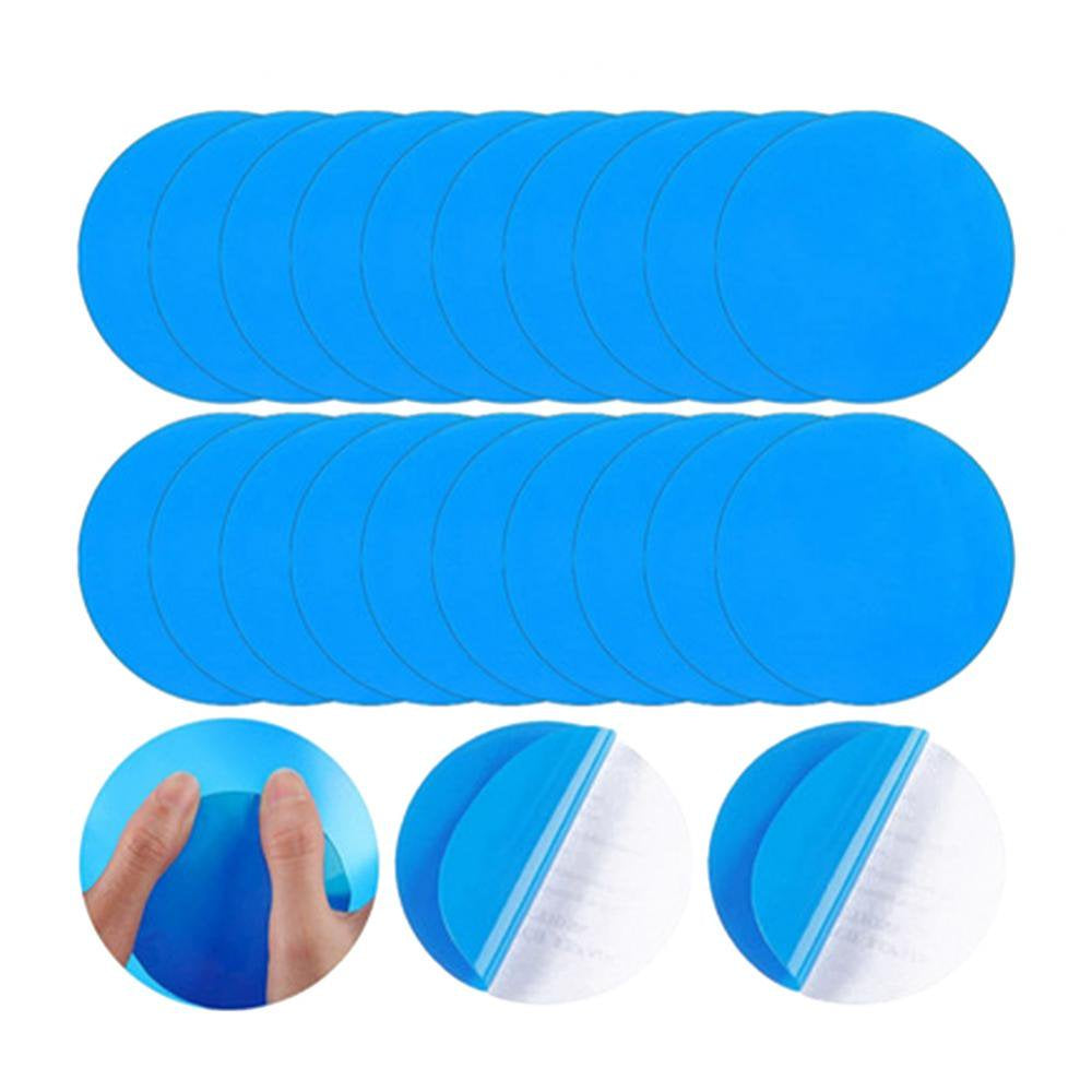 20 Pieces Self-Adhesive PVC Repair Patches, Vinyl Pool Liner Patch for Swimming Pools Inflatable Boats, Air Bed, Raft Kayak （Round)