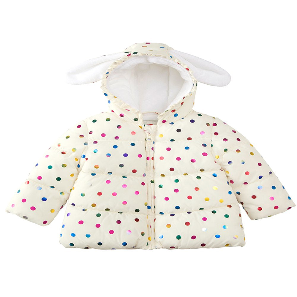 Rokka&Rolla Baby Girls' Infant Fleece Puffer Jacket -Toddler Warm Winter Coat, Sizes 6-24M