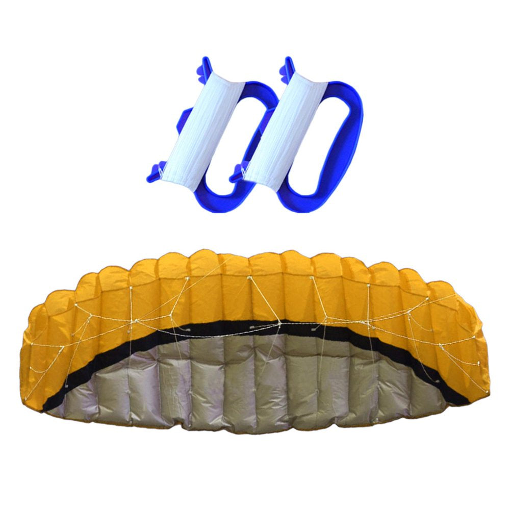 Adults Urfing Trainer Wing, Durable Beach Summer Double Lines Trick , outside Yellow