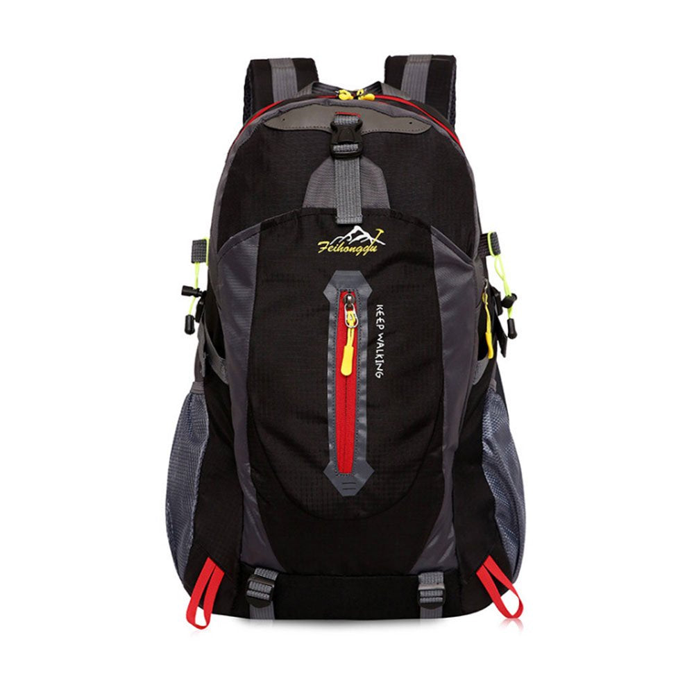 FAFIAR Waterproof Black Backpack 40L Climbing Traveling Sports Adult Unisex Camping Lovers