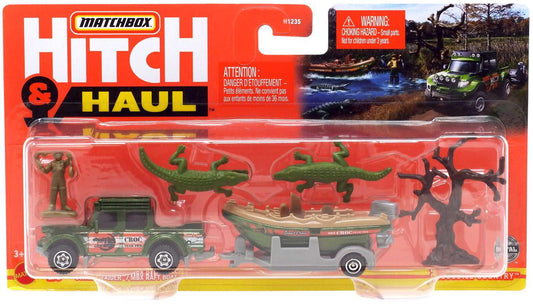 Matchbox Hitch & Haul Swamp Raider / MBX Raft Boat Diecast Vehicle