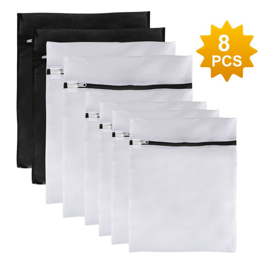 Mesh Laundry Bag, Eeekit Bra Lingerie Mesh Wash Bag with Zipper Lock, Travel Clothing Washing Bag for Bra, Hosiery, Stocking, Underwear, 8Pcs