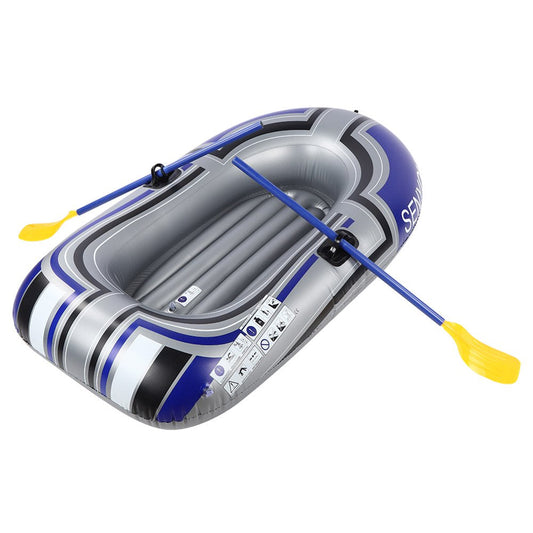 Fyydes Inflatable Boat Raft Kayak PVC Canoe Dinghy with Inflator Pump for Fishing 180X110Cm 90Kg Load,Dinghy with Pump,Inflatable Raft