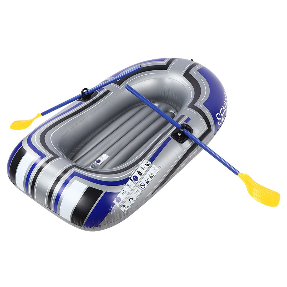 LAFGUR Inflatable Raft,Inflatable Boat Raft Kayak PVC Canoe Dinghy with Inflator Pump for Fishing 180X110Cm 90Kg Load,Kayak