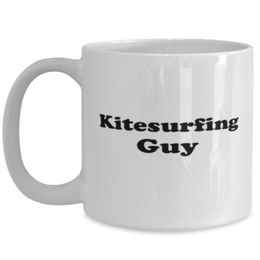 Funny Kitesurfing Guy Coffee Mug - Kitesurfing Coffee Cup - 15Oz White