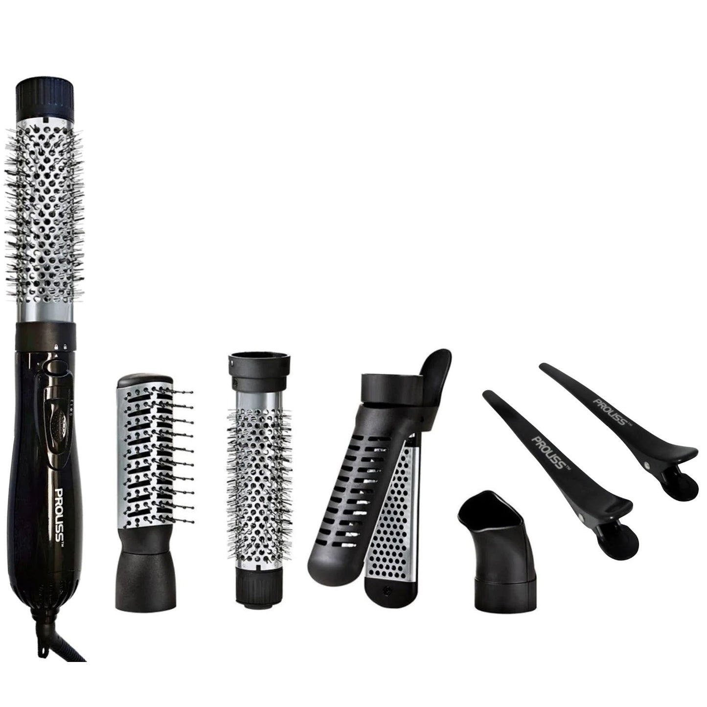 AirStyler 4-in-1 Interchangeable Styling Set w/ Sectioning Hair Clips