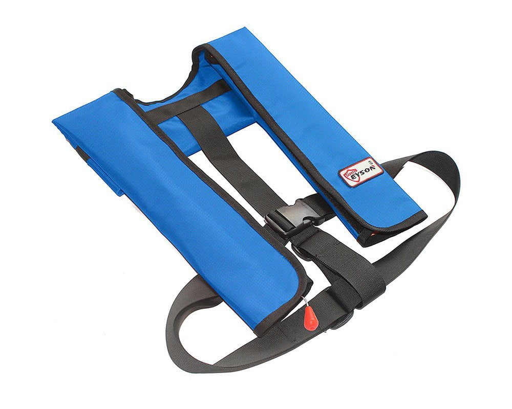 Lifesaving Pro? Auto/Manual Inflatable Life Jacket Lifejacket PFD Floating Life Vest Inflate Survival Aid Lifesaving PFD Basic Blue Color