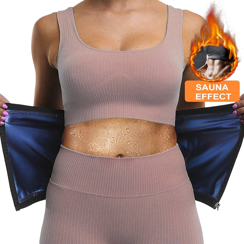 QRIC Thermo Sweat Sauna Pants for Women High Waist Trainer Slimming Leggings Compression Workout Body Shaper Thighs