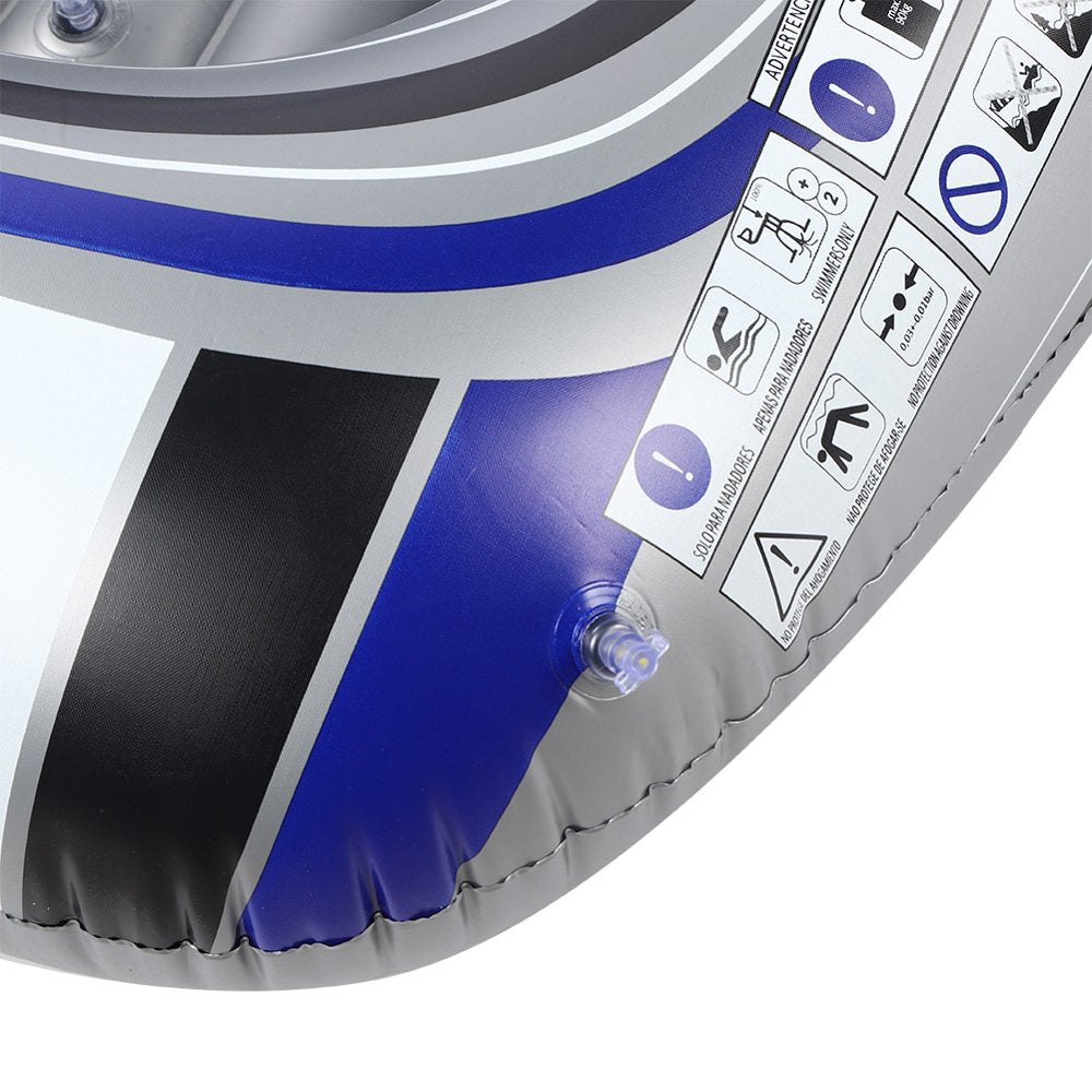 Fdit 90KG Loading Rafting Inflatable Boat, Inflatable Raft, Folding Outdoor for Sailing Inflatable Dinghy with Pump Fishing with Double Valve