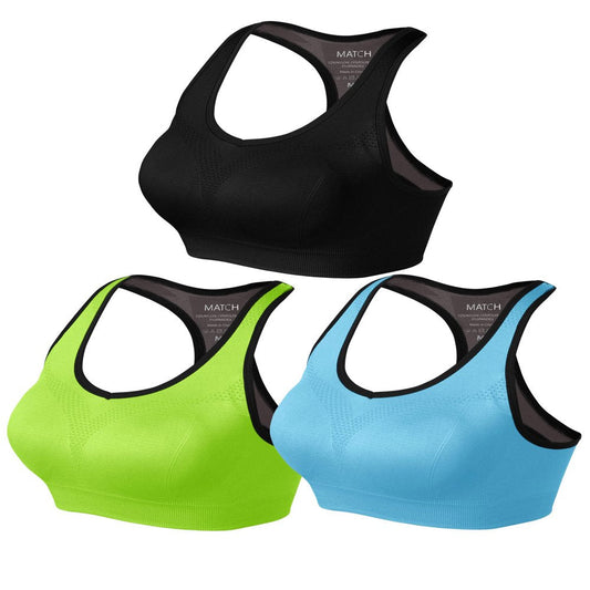 Matchstick Women'S Wirefree Padded Racerback Sports Bra for Yoga Workout Gym Activewear