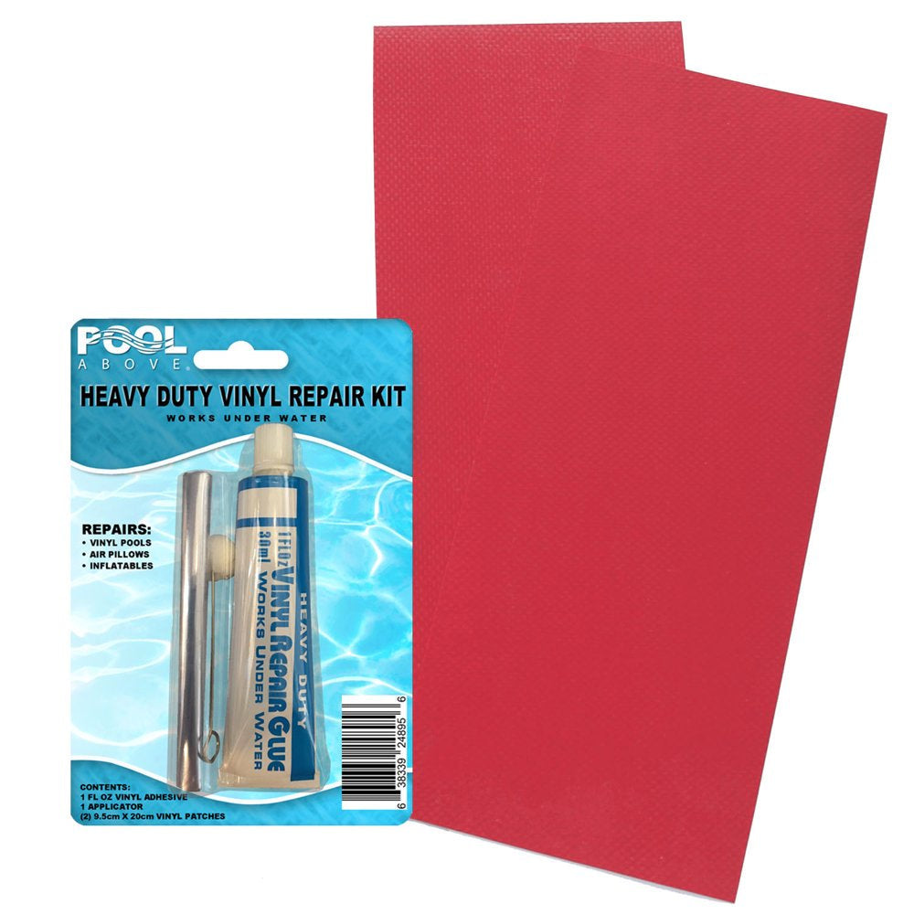 Pool above Heavy Duty Vinyl Repair Patch Kit for Inflatables Boat Raft Kayak Air Beds
