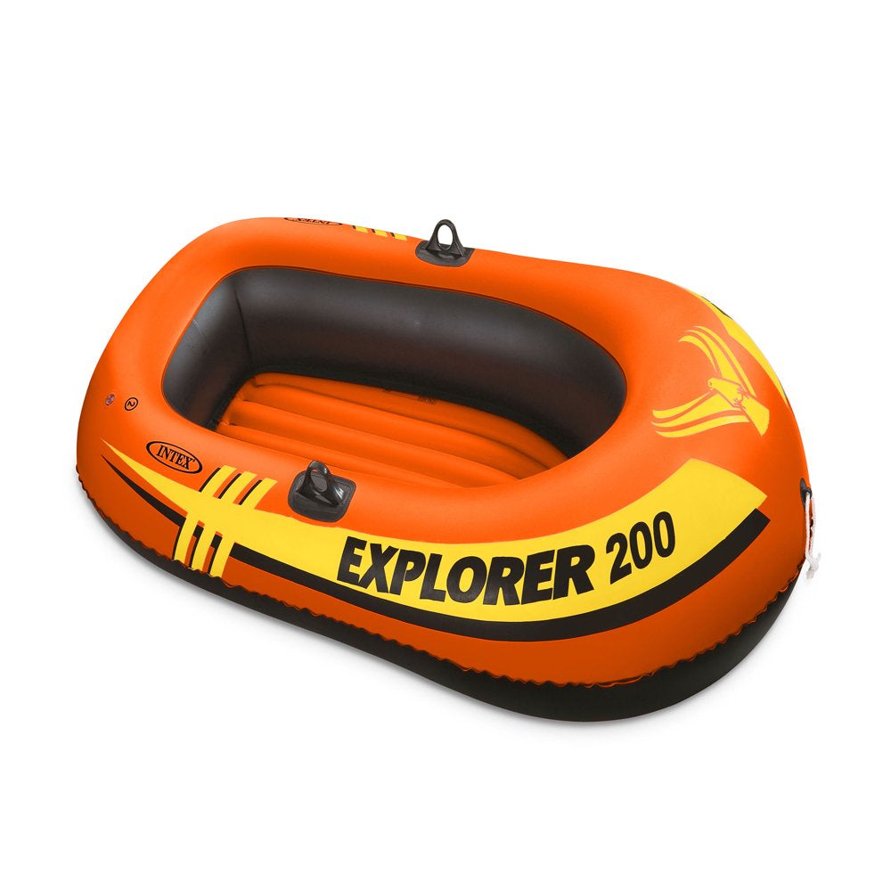 Intex Explorer 200 Inflatable 2 Person Capacity Pool & Lake Fishing Raft Boat
