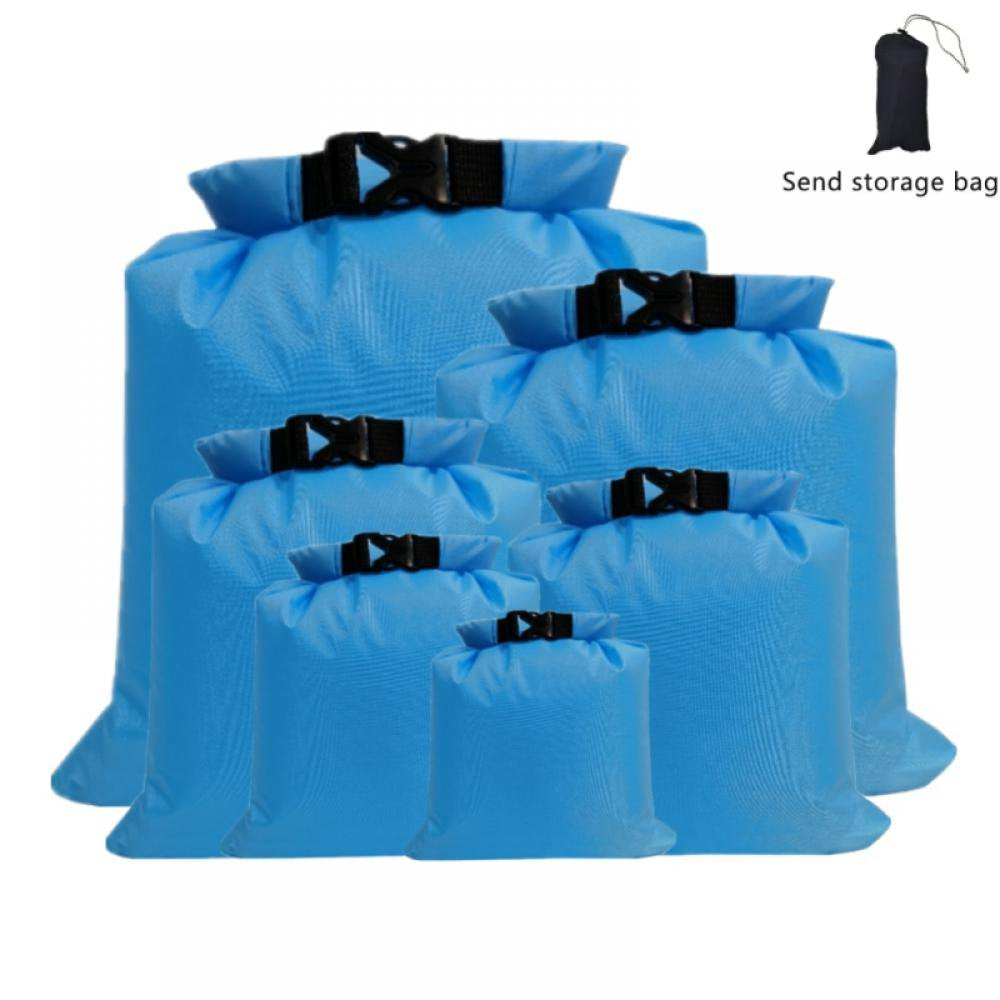 6 Pack Waterproof Dry Sacks, Lightweight Outdoor Dry Bags Ultimate Dry Bags for Kayaking Rafting Boating Camping (1.5L, 2.5L, 3L, 3.5L, 5L, 8L)