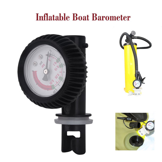 YLSHRF Air Pressure Gauge,Nylon Inflatable Boat Air Pressure Gauge Barometer for Kayak Raft Black , Inflatable Boat Barometer