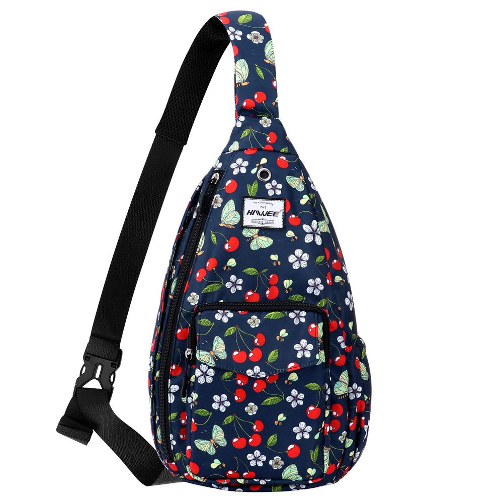 HAWEE Women’S Crossbody Backpack Purse for Travel Sling Bag with Earphone Hole, Black