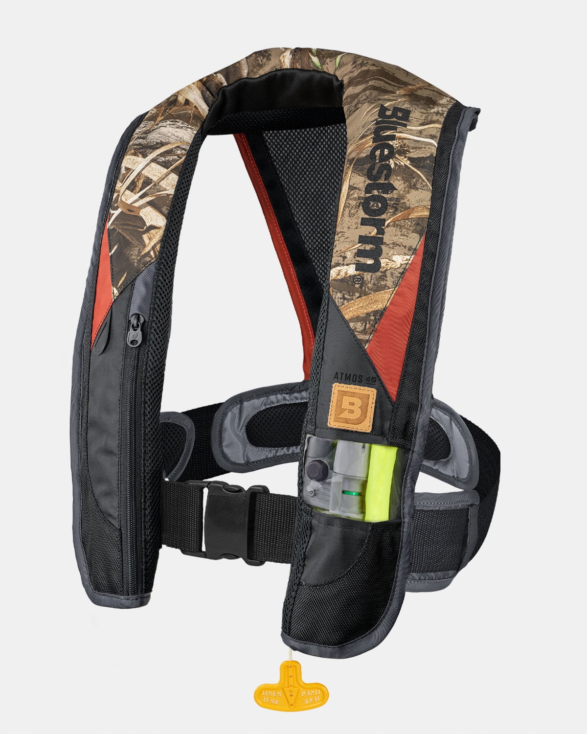 Bluestorm Gear Atmos 40 Automatic/Manual Inflatable PFD Life Jacket for Adults | US Coast Guard Approved (Realtree Max5 Camo)