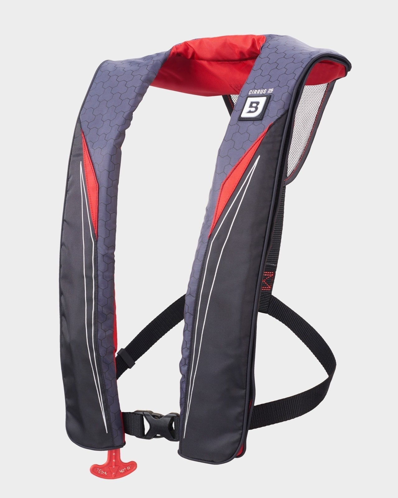 Bluestorm Gear Cirrus26 Inflatable PFD Life Jackets (Red) for Adults | US Coast Guard Approved Automatic Life Vest w/Manual Override Convertibility