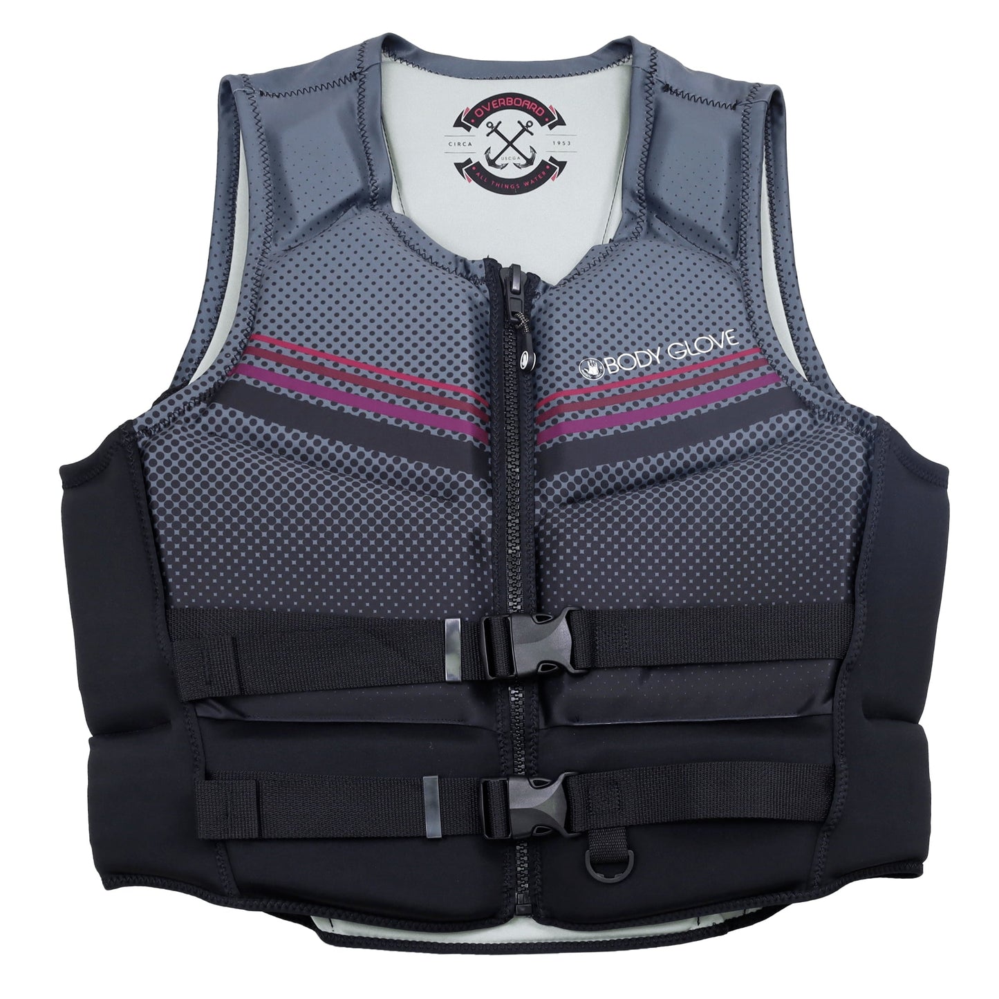 Body Glove Adult Overboard Evoprene Ride PFD, Life Jacket and Vest, Unisex, 2X-Large, Black